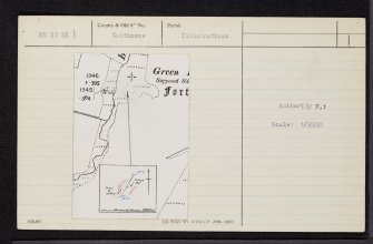 Stemster, Green Hill, ND37SE 1, Ordnance Survey index card, Recto