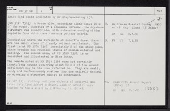 Roberts Haven, ND37SE 4, Ordnance Survey index card, page number 2, Verso