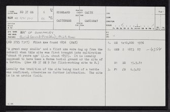 Ha' Of Duncansby, ND37SE 6, Ordnance Survey index card, page number 1, Recto