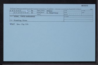 South Ronaldsay, Stews, ND48NE 1, Ordnance Survey index card, Recto