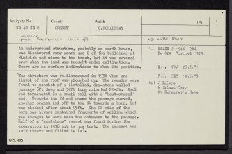 South Ronaldsay, Windwick, ND48NE 8, Ordnance Survey index card, page number 1, Recto