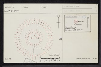 South Ronaldsay, Hoxa Hill, The Wart, ND49SW 4, Ordnance Survey index card, page number 1, Recto