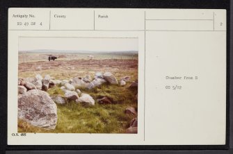 South Ronaldsay, Hoxa Hill, The Wart, ND49SW 4, Ordnance Survey index card, page number 2, Verso