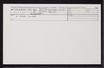 St Kilda, Hirta, Village Bay, Cleit 32, NF19NW 21.12, Ordnance Survey index card, Recto