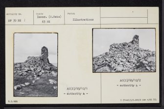 Stack Islands, Eilean Leathan, Weaver's Castle, NF70NE 1, Ordnance Survey index card, Recto