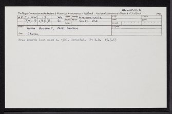 South Uist, North Boisdale, NF71NW 12, Ordnance Survey index card, Recto