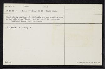 South Uist, Sligeanach Kildonan, NF72NW 3, Ordnance Survey index card, page number 2, Verso