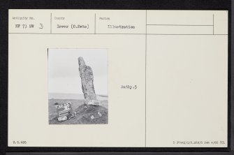 South Uist, Stoneybridge, Crois Chnoca Breaca, NF73SW 3, Ordnance Survey index card, Recto