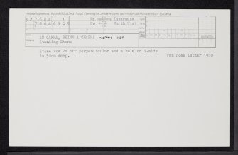 North Uist, An Carra, Beinn A' Charra, NF76NE 1, Ordnance Survey index card, Recto