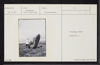 North Uist, An Carra, Beinn A' Charra, NF76NE 1, Ordnance Survey index card, Recto