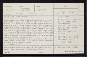 North Uist, Barpa Langass, NF86NW 6, Ordnance Survey index card, page number 1, Recto