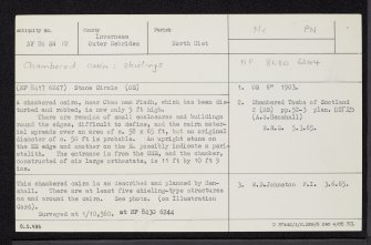 North Uist, Oban Nam Fiadh, NF86SW 12, Ordnance Survey index card, Recto
