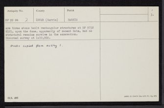 Harris, Northton, NF99SE 2, Ordnance Survey index card, page number 3, Recto