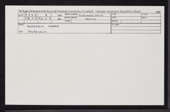 Harris, Northton, NF99SE 5, Ordnance Survey index card, Recto