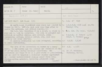 Harris, Northton, NF99SE 5, Ordnance Survey index card, page number 1, Recto