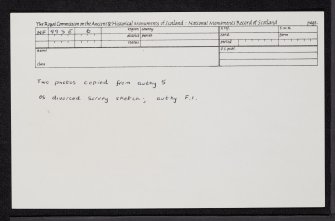 Harris, Toe Head, Rudh'An Teampuill, NF99SE 6, Ordnance Survey index card, Recto