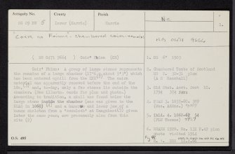 Harris, Nisabost, Coir Fhinn, NG09NW 5, Ordnance Survey index card, page number 1, Recto