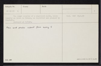 Harris, Nisabost, Coir Fhinn, NG09NW 5, Ordnance Survey index card, page number 2, Verso