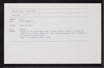 Skye, Loch Eishort, NG14NE 16, Ordnance Survey index card, Recto