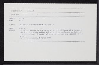 Skye, Neist, NG14NW 19, Ordnance Survey index card, Recto