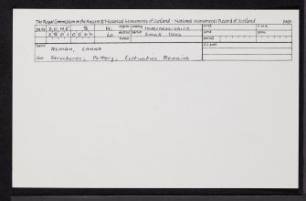 Canna, Alman, NG20NE 8, Ordnance Survey index card, Recto