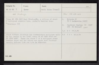 Canna, Bual Thial-Sgorr, NG20NE 9, Ordnance Survey index card, Recto