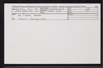 Sanday, An T-Oban, 'Cairns', NG20SE 5, Ordnance Survey index card, Recto