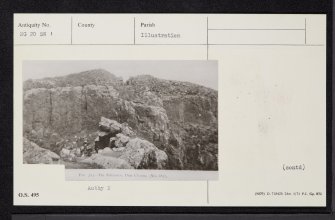 Canna, Dun Channa, NG20SW 1, Ordnance Survey index card, Recto