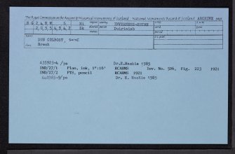 Skye, Dun Colbost, NG24NW 5, Ordnance Survey index card, Recto