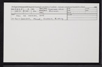 Skye, Cnoc Na Cairidh, NG25SE 3, Ordnance Survey index card, Recto