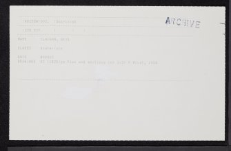 Claigan, NG25SW 2, Ordnance Survey index card, Recto