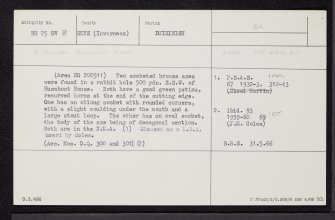 Skye, Husabost, NG25SW 8, Ordnance Survey index card, Recto