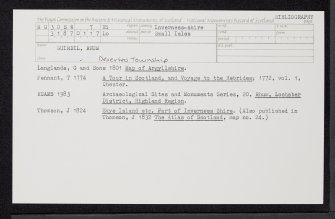 Rum, Guirdil, NG30SW 7, Ordnance Survey index card, Recto