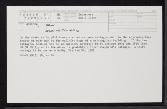 Rum, Guirdil, NG30SW 8, Ordnance Survey index card, Recto
