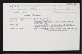 Rum, Guirdil, NG30SW 8, Ordnance Survey index card, Recto