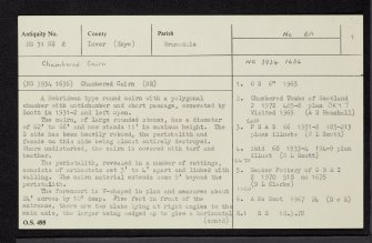 Skye, Rubh' An Dunain, NG31NE 2, Ordnance Survey index card, page number 1, Recto