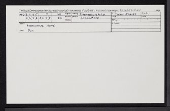 Skye, Kraiknish, NG32SE 2, Ordnance Survey index card, Recto