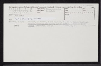 Skye, Dun Taimh, NG33NE 3, Ordnance Survey index card, Recto