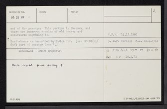 Skye, Knock Ullinish, NG33NW 2, Ordnance Survey index card, page number 2, Verso