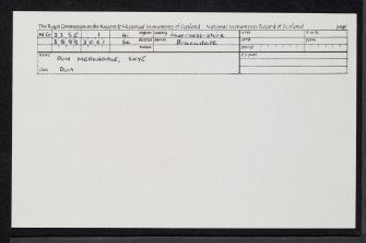 Skye, Dun Merkadale, NG33SE 1, Ordnance Survey index card, Recto