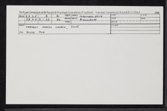 Skye, Carbost Parish Church, NG33SE 5, Ordnance Survey index card, Recto