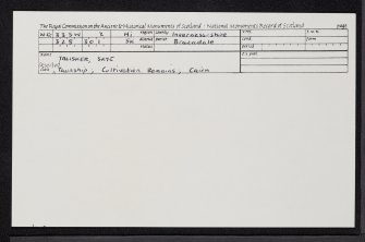 Skye, Talisker, NG33SW 2, Ordnance Survey index card, Recto