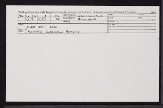 Skye, Glen Ose, NG34SW 3, Ordnance Survey index card, Recto