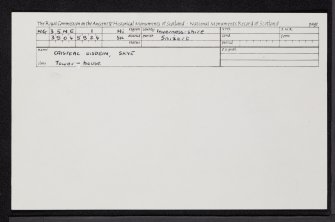 Skye, Caisteal Uisdein, NG35NE 1, Ordnance Survey index card, Recto