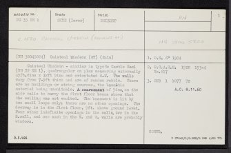 Skye, Caisteal Uisdein, NG35NE 1, Ordnance Survey index card, page number 1, Recto