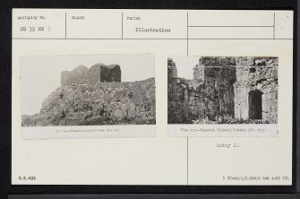 Skye, Caisteal Uisdein, NG35NE 1, Ordnance Survey index card, Recto