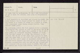 Skye, Peinduin, NG35NE 2, Ordnance Survey index card, page number 2, Verso