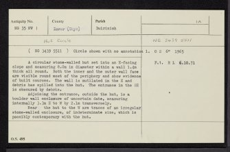 Skye, Greshornish Point, NG35NW 1, Ordnance Survey index card, Recto