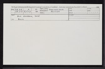 Skye, Dun Edinbain, NG35SE 4, Ordnance Survey index card, Recto