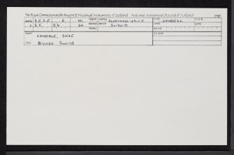 Skye, Lyndale, NG35SE 6, Ordnance Survey index card, Recto